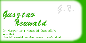 gusztav neuwald business card